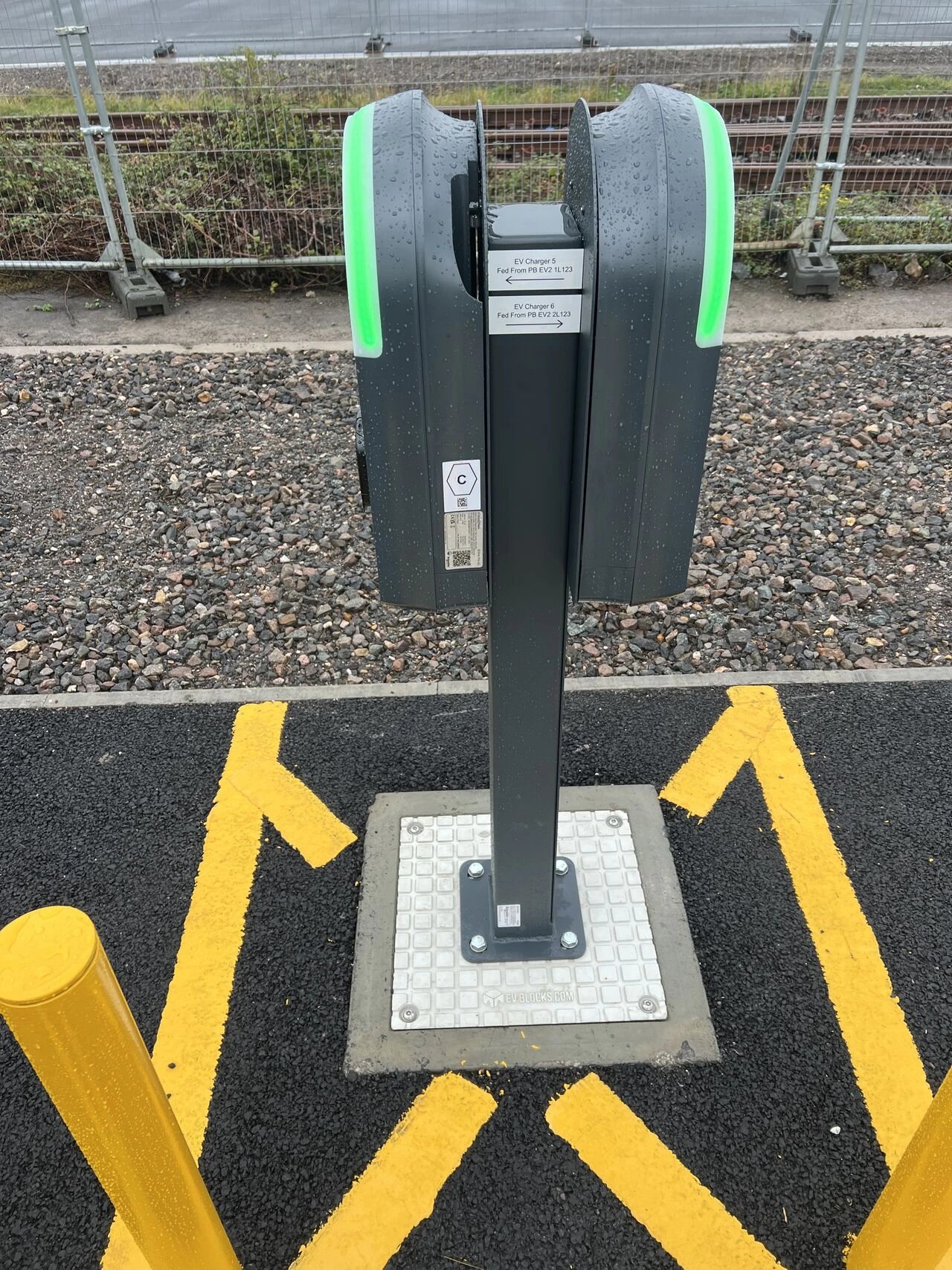 Schneider Electric EV chargers installed on the B600 EV Block by Southern Voltage Supplies