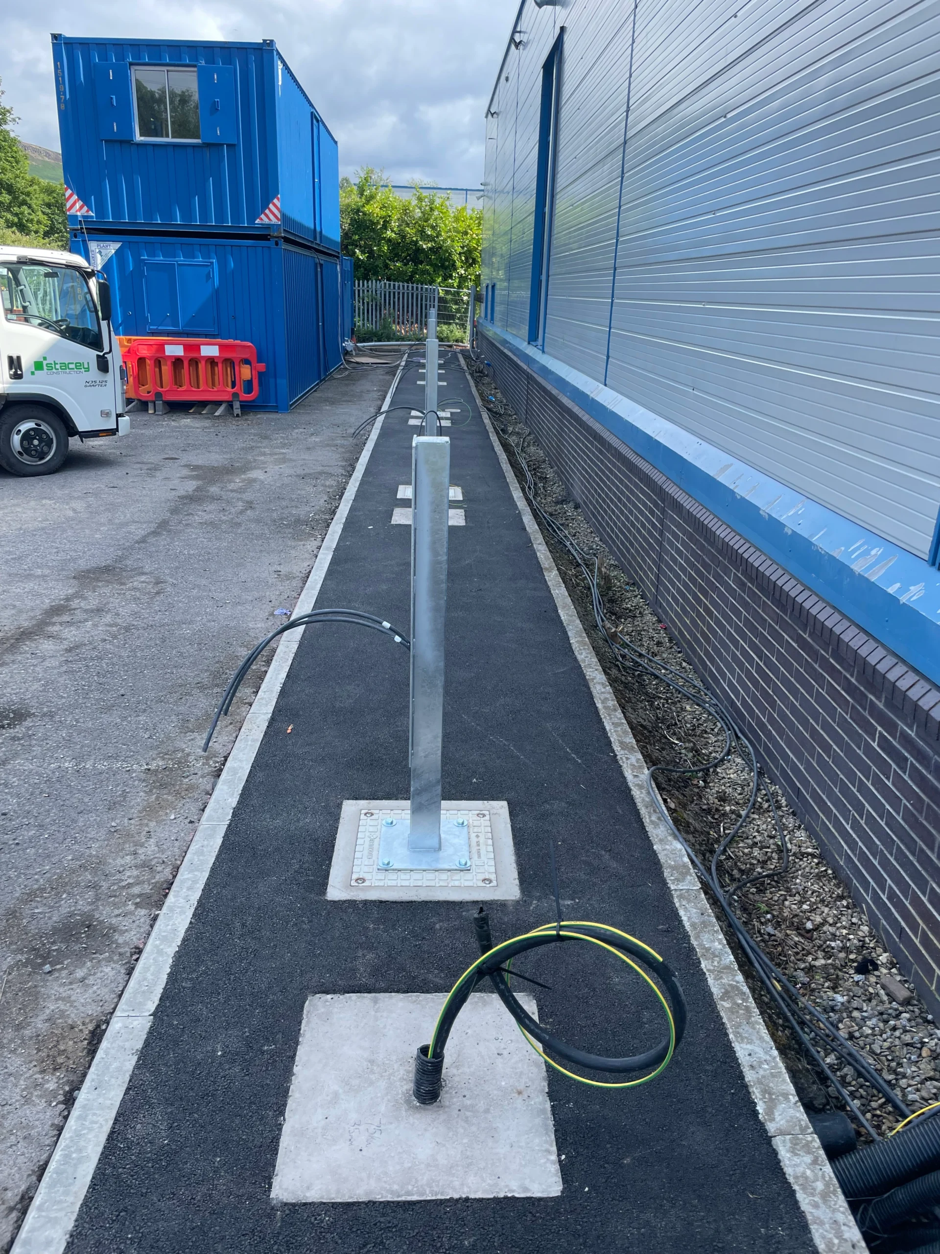 Dan Stacey Construction Limited installing B600 EV Blocks for Ludo McGurk SVE TX110 switches