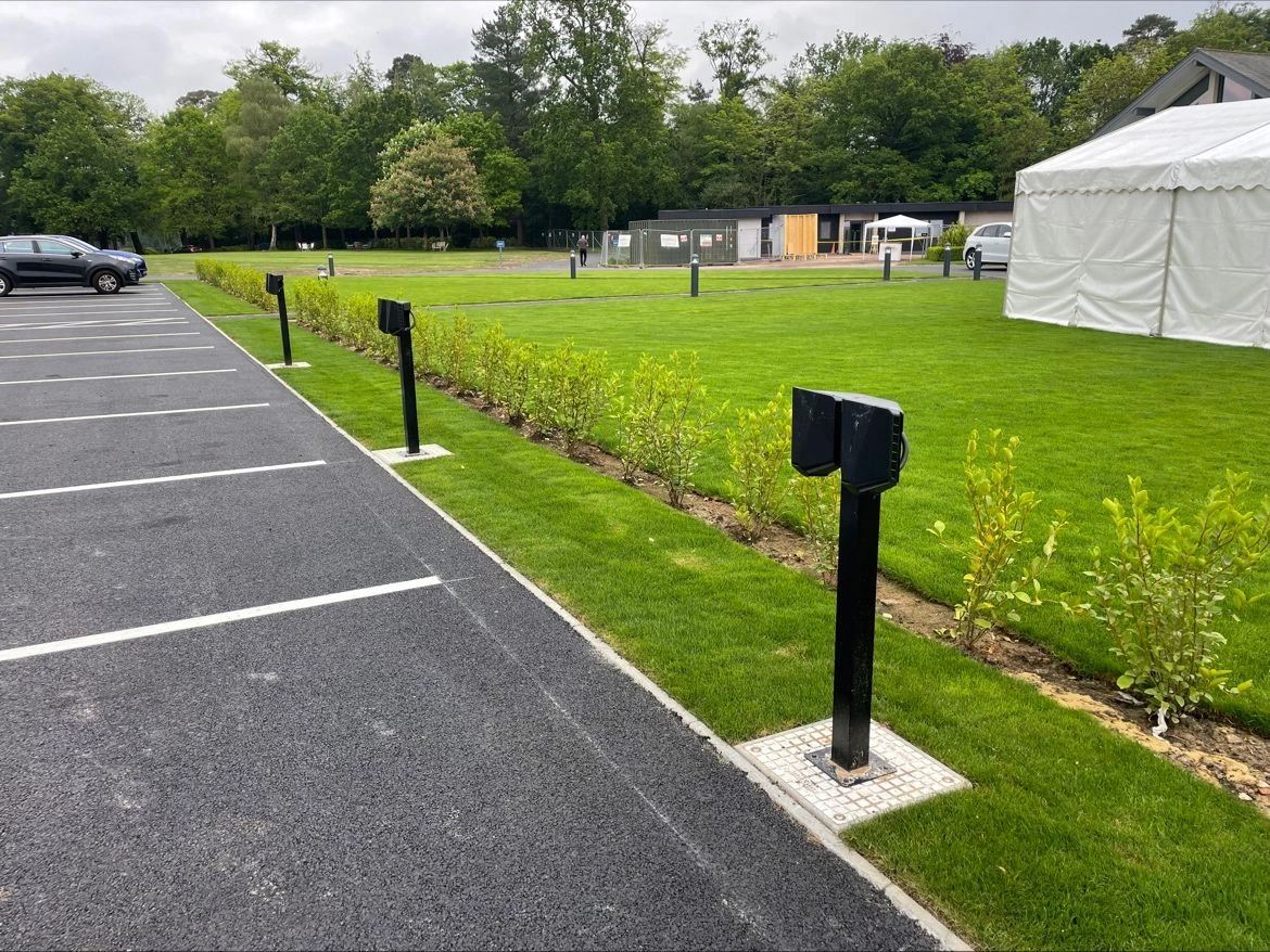 Dual-Face Easee EV Charger mounted on B500+ EV Block - Installed by EVelec Limited