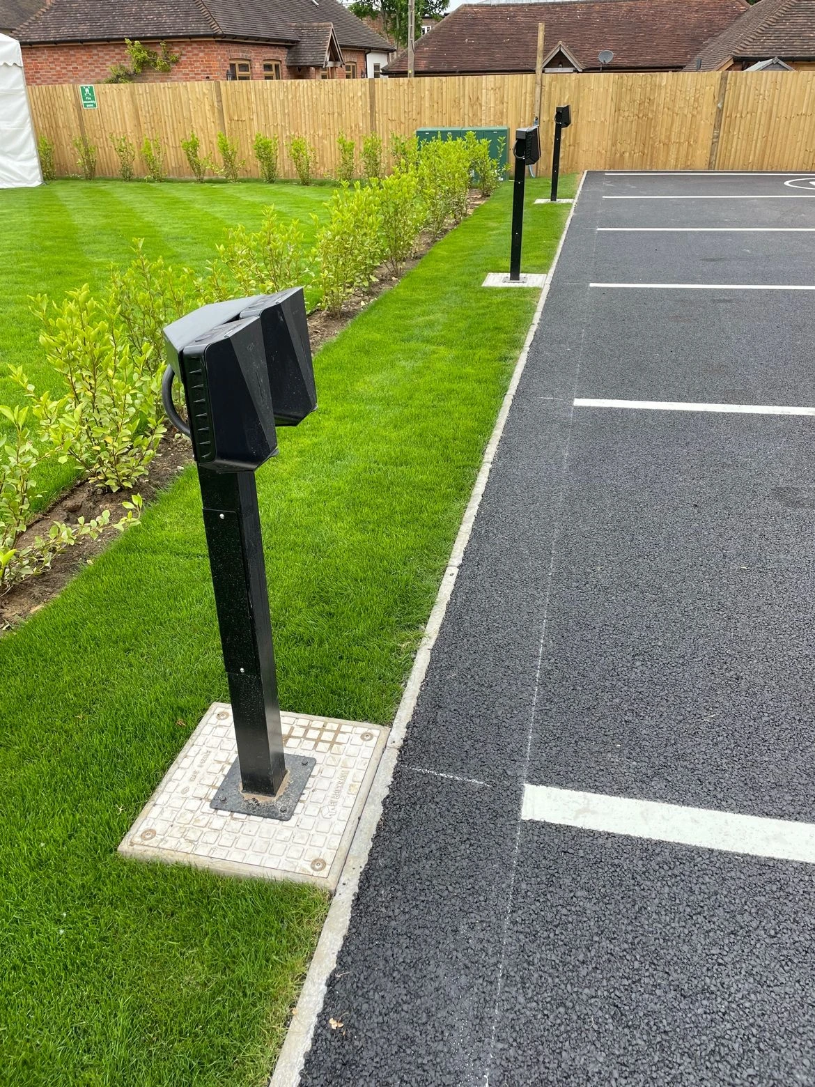 Dual-Face Easee EV Charger mounted on B500+ EV Block - Installed by EVelec Limited
