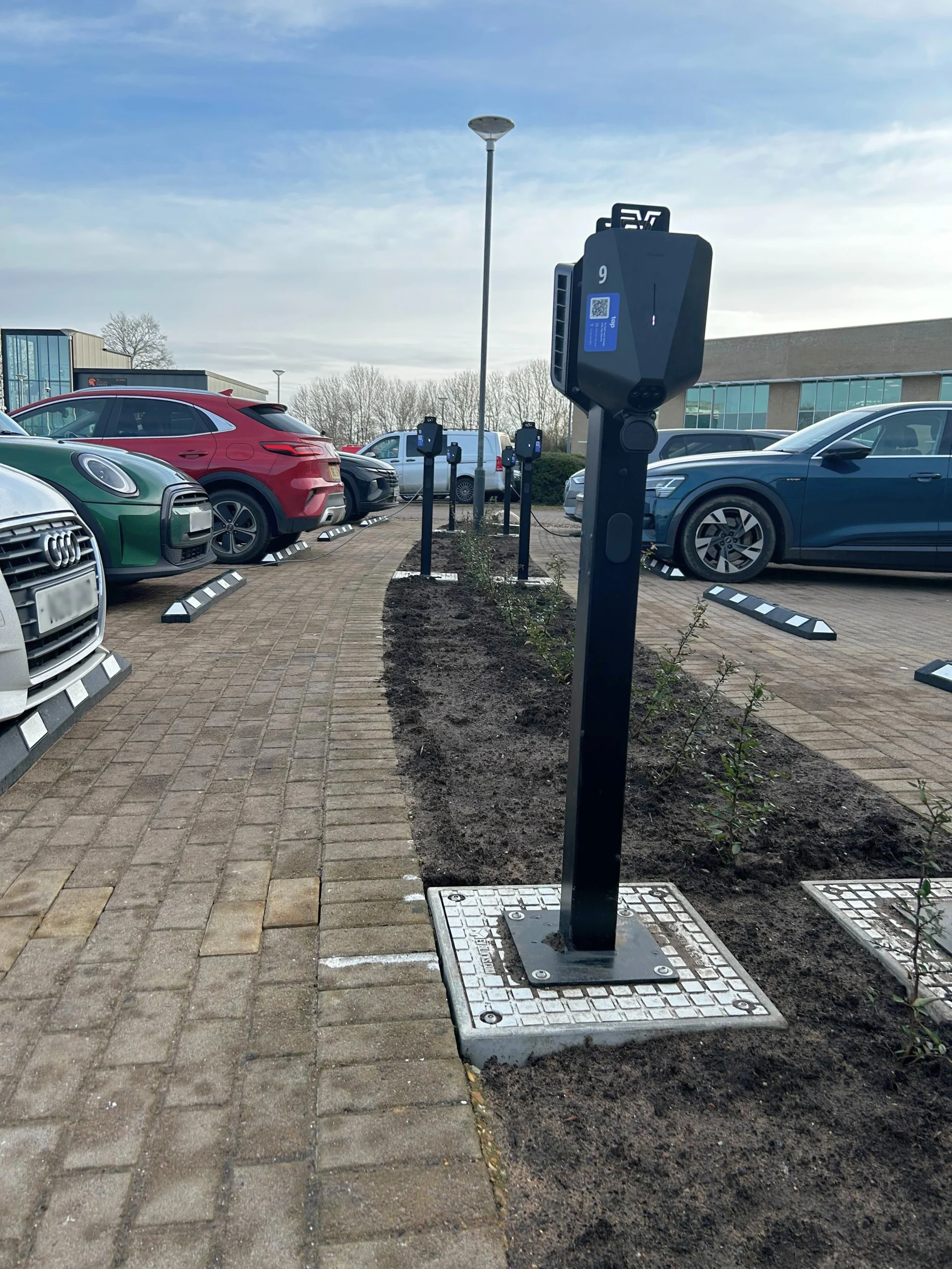 Easee EV Chargers Mounted on B500+ EV Block