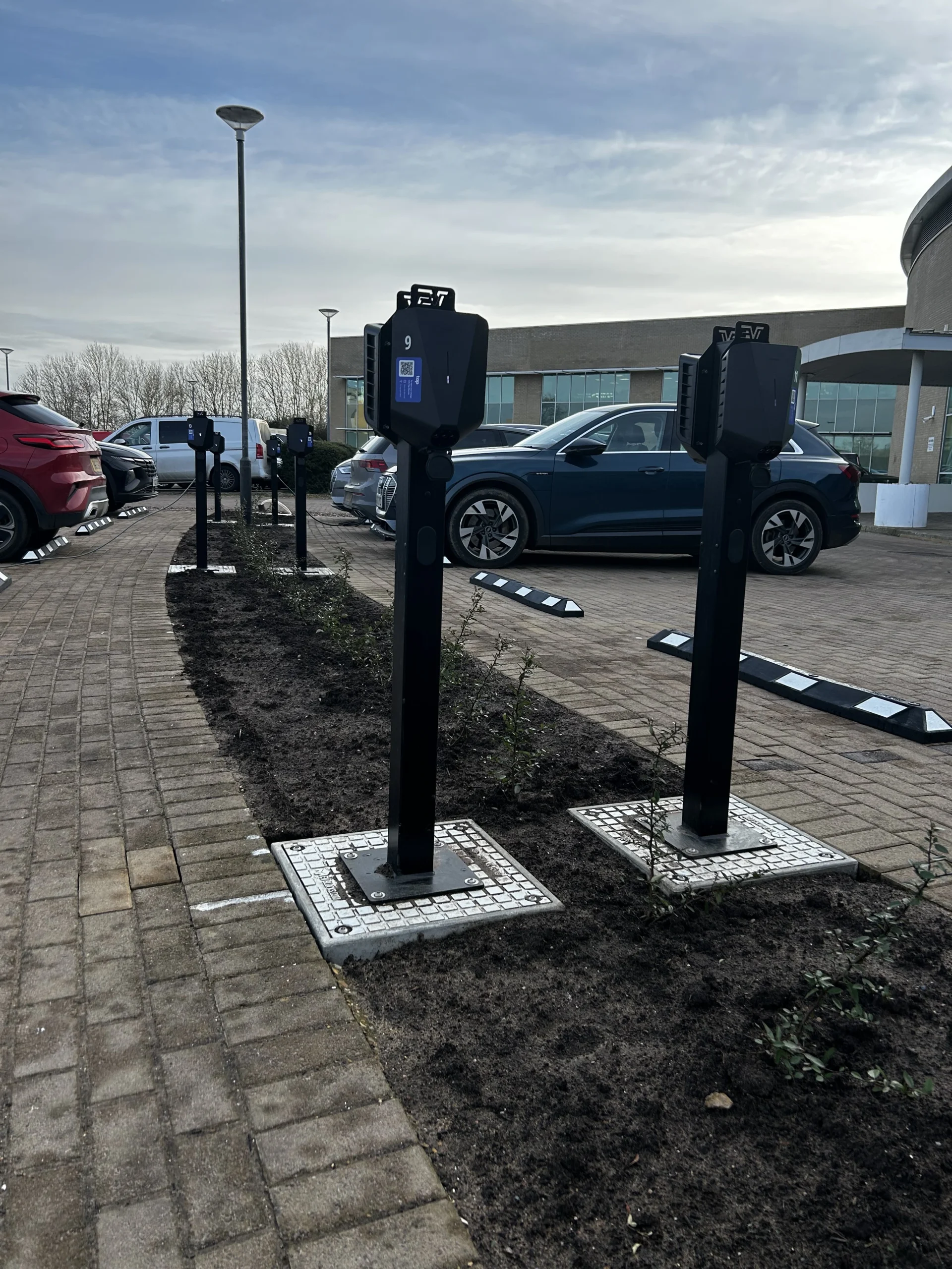 Easee EV Chargers Mounted on B500+ EV Block - Installed by Blounts Electrical Services
