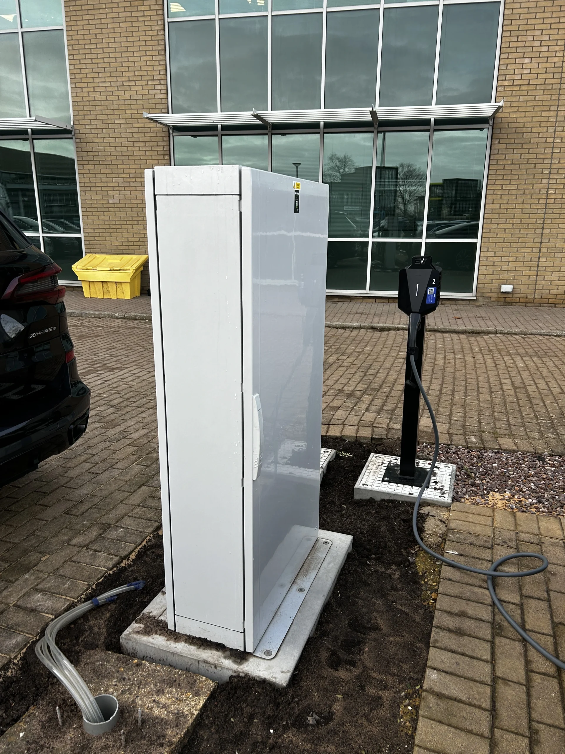 Easee EV Chargers Mounted on B500+ EV Block