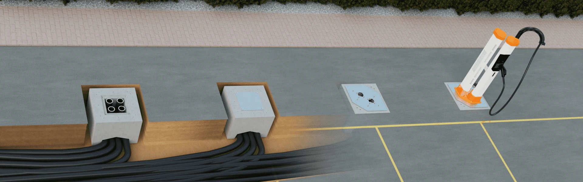Stages of installation of the B800 DC Block by EV Blocks