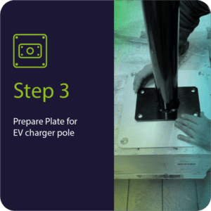 Step 3 of an EV Block Installation