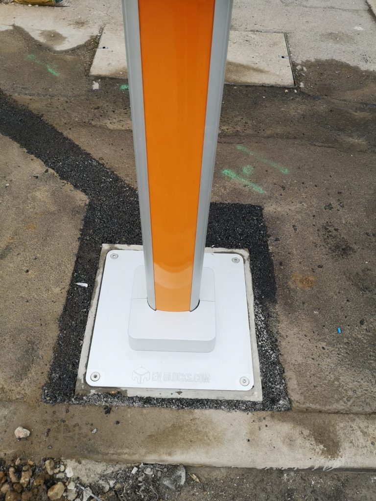 EV Block Finish Pre-Cast EV Charger Foundation